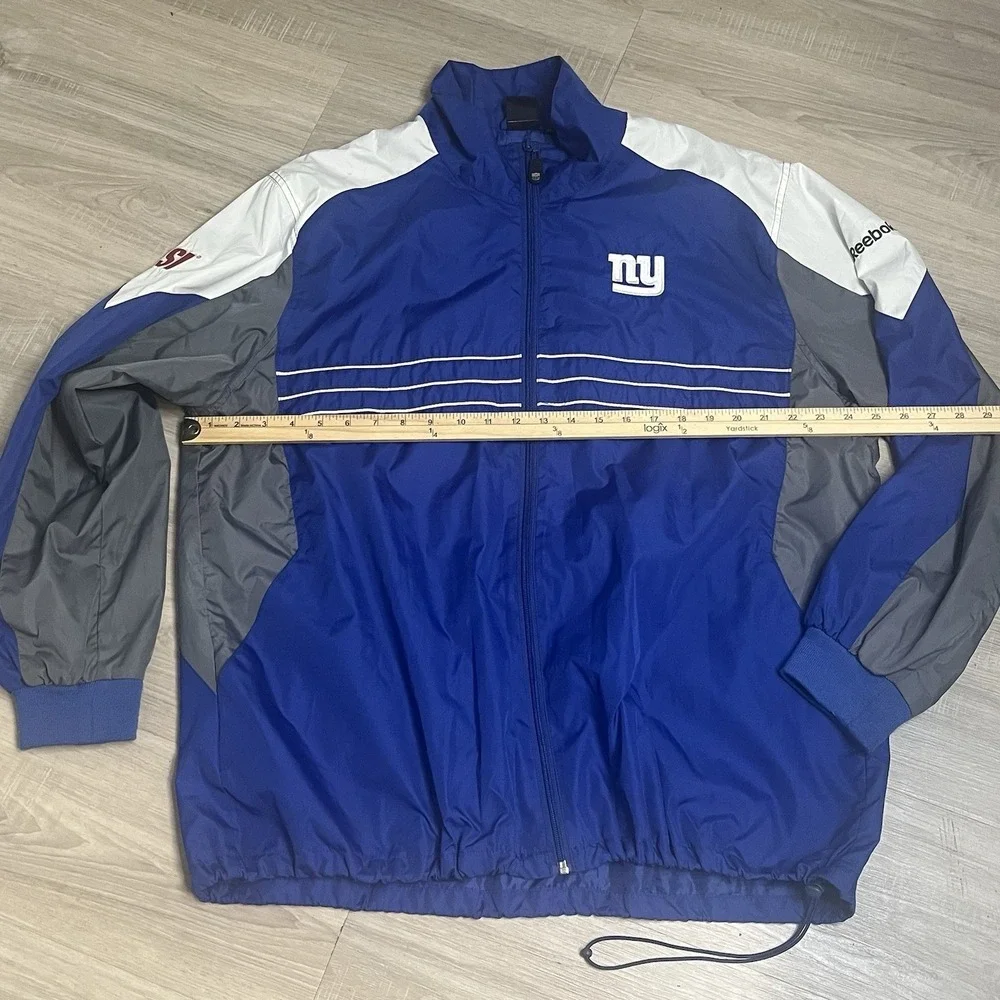 New‎ York Giants Football Reebok SI NFL Team Apparel Jacket X-Large Windbreaker - Picture 9 of 10